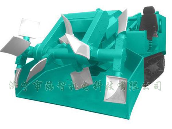 為了提高裝載效率，在取料方面通過滾耙式旋轉(zhuǎn)連續(xù)取料的方式